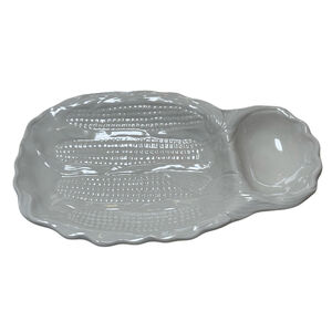 Vintage #659 Corn on the Cob Dish Plate California USA Pottery Ceramic White